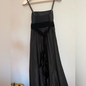 Maxi black top less dress from Zara